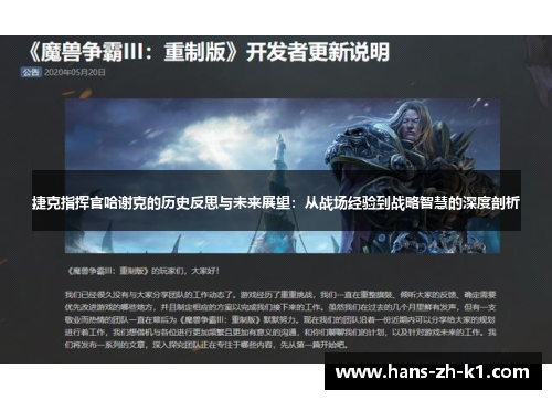 捷克指挥官哈谢克的历史反思与未来展望：从战场经验到战略智慧的深度剖析