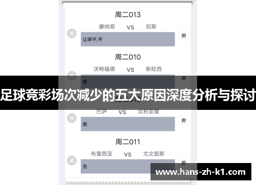 足球竞彩场次减少的五大原因深度分析与探讨